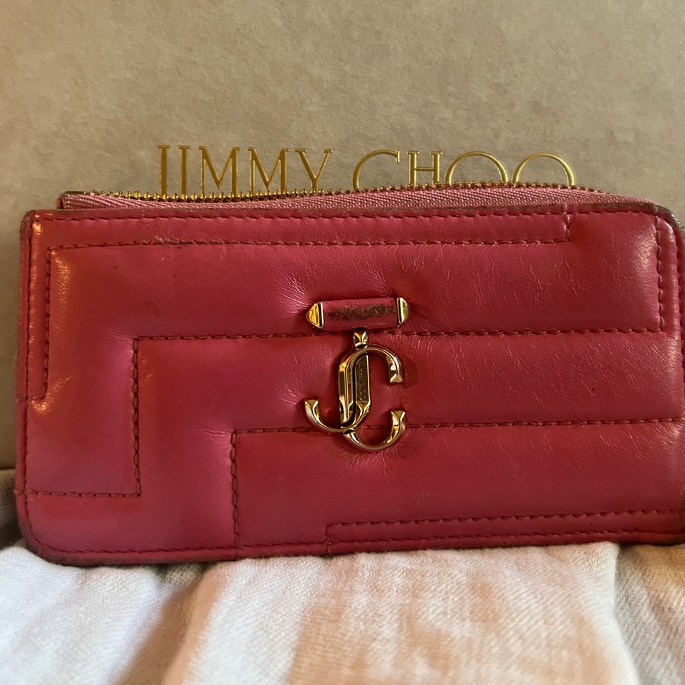 Jimmy Choo Pink Quilted Wallet